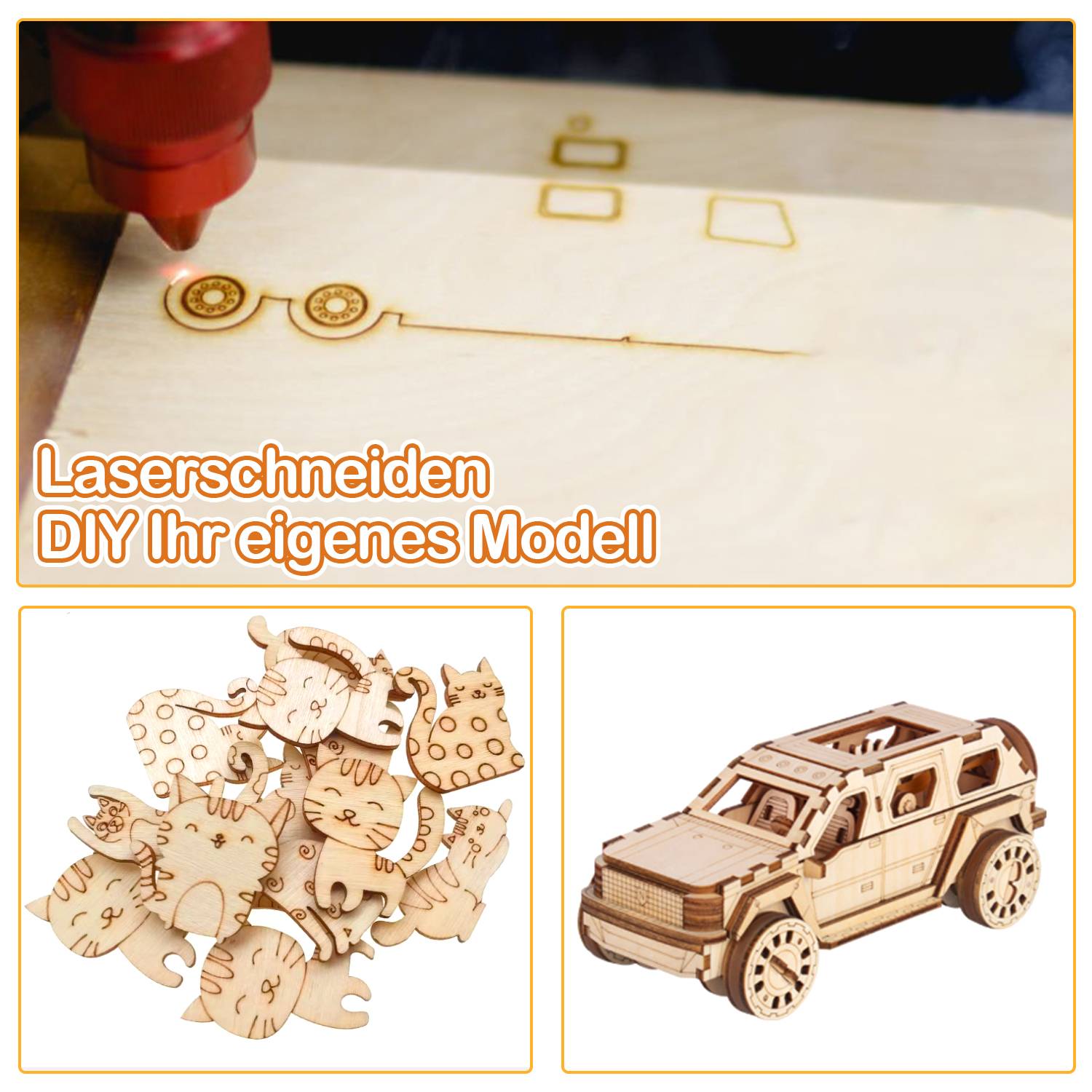 40 x A4 Holz-Platte | 300 x 210 x 3 mm | Dünne Sperrholz-Zuschnitte | Perfektes Blatt für Laubsäge, Brandmalerei, Laserschnitt, Durchbrochenes, CNC