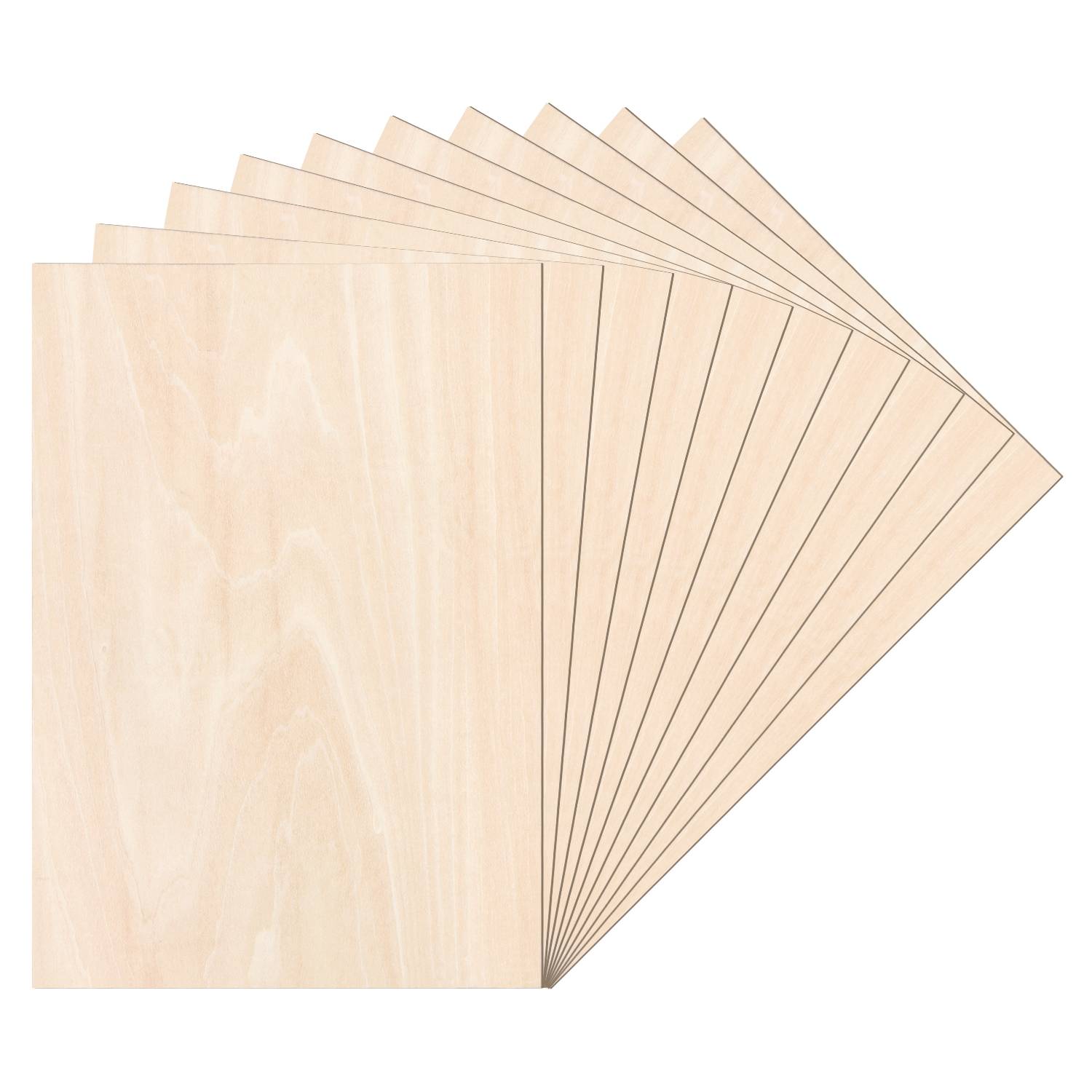 10 x A4 Holz-Platte,300 x 210 x 3,Dünne Sperrholz-Zuschnitte | Perfektes Blatt für Laubsäge, Brandmalerei, Laserschnitt, CNC Router, Durchbrochenes