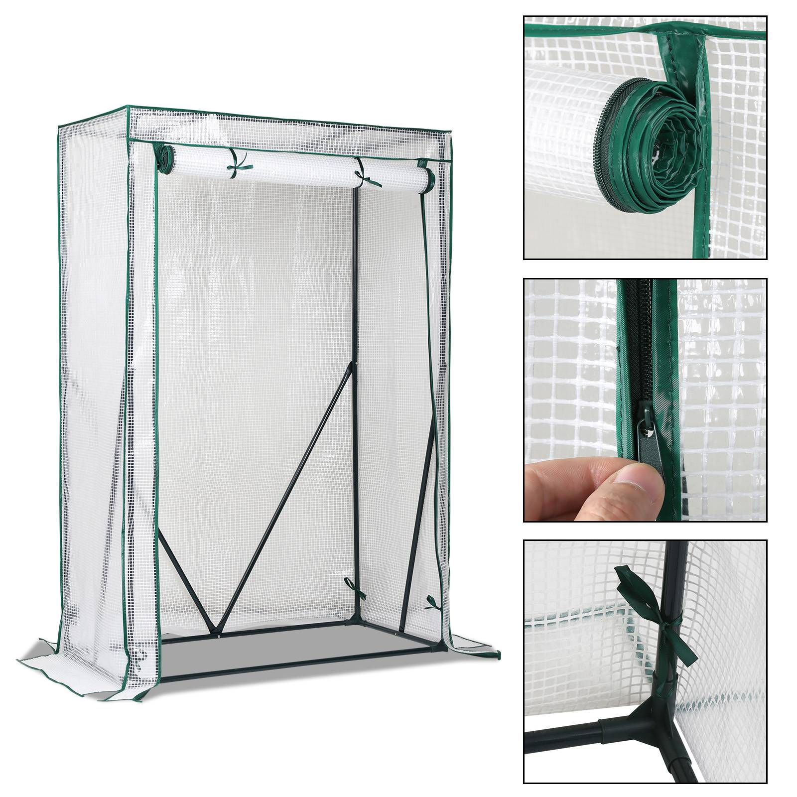 Foliengewächshaus Tomatengewächshaus 100x50x150 cm Gewächshaus, weiß