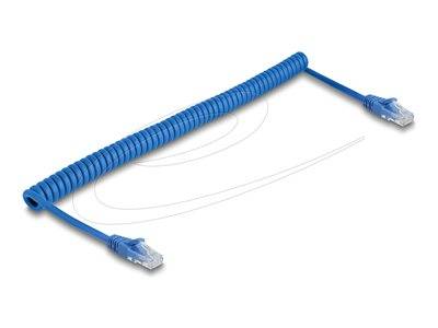 DELOCK RJ45 Spiralkabel Stecker zu Cat.6 UTP 0,8 m Multimedia-Technik Kabel