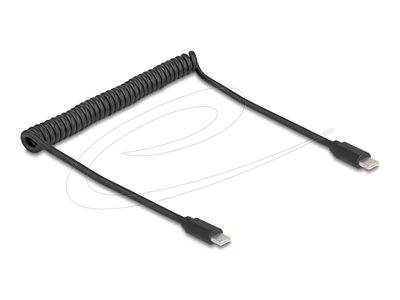 DELOCK USB 2.0 Type-C Spiralkabel Stecker-Stecker 0,45-0,75m Multimedia-Technik Kabel