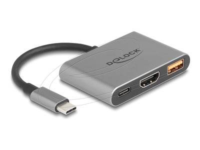 DELOCK USB Type-C Adapter zu HDMI 4K 30 Hz mit USB Typ-A Multimedia-Technik
