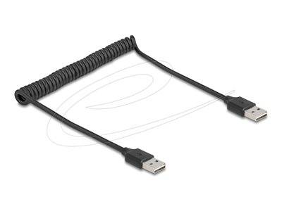 Delock Spiralkabel EASY-USB 2.0 Typ-A Stecker zu Multimedia-Technik Kabel