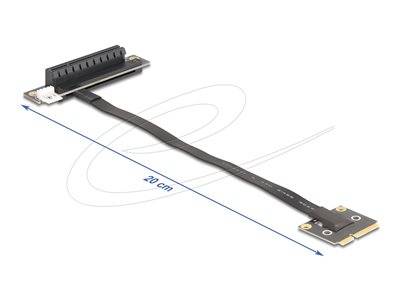 DELOCK Adapter Mini PCIe Stecker zu 3.0 x8 Slot 90° Multimedia-Technik