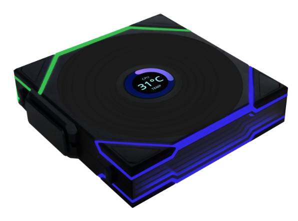 LIAN LI Lüfter Uni Fan TL Wireless LCD Reverse 120mm schwarz