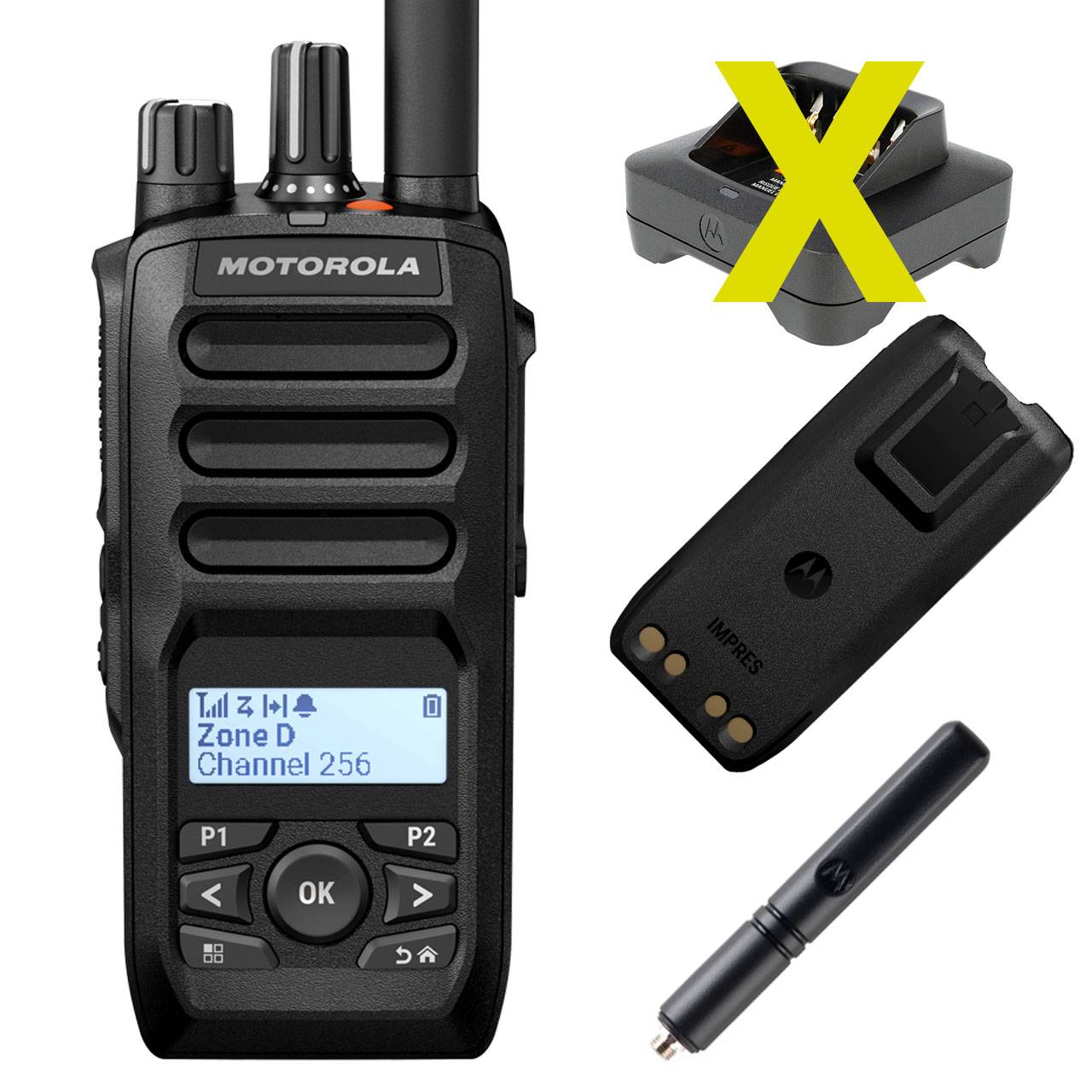 Motorola R5 Handfunkgerät VHF LKP WLAN Bluetooth Antenne Akku MDH07JDH9SA1AN