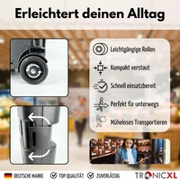 Einkaufstrolley mit Box Kiste faltbar Trolley mit Teleskopgriff klappbar Shopping Bag Einkaufstrolley mit Box Kiste faltbar Trolley mit Teleskopgriff klappbar Shopping Bag