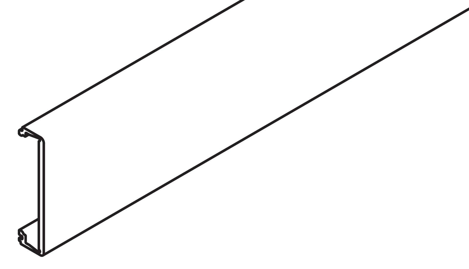 Zwei parallele schwarze Linien auf weißem Hintergrund, leicht geneigt, verlaufen diagonal von oben links nach unten rechts.