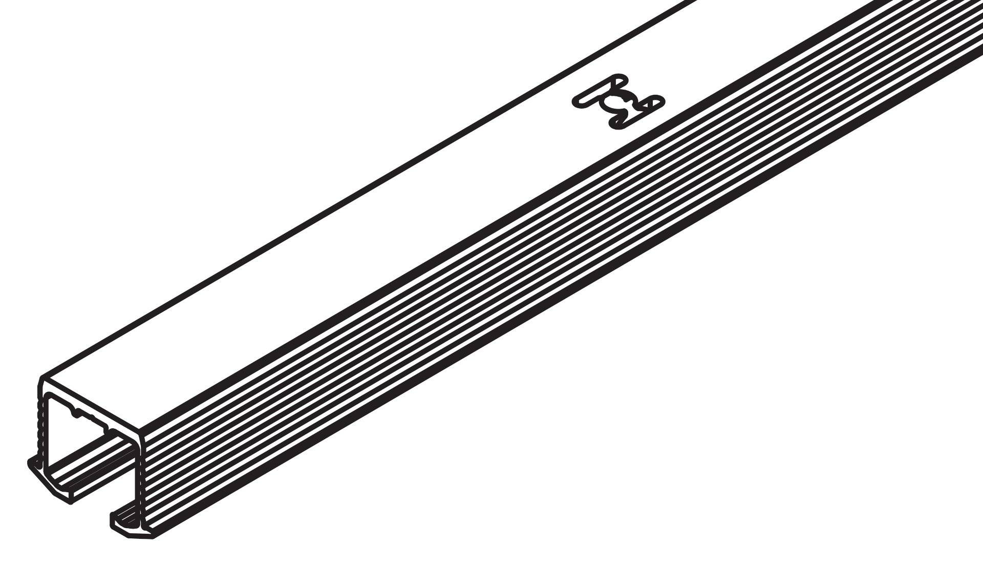 Ein Dreiecksprisma aus einem Winkel betrachtet, das an eine optische Illusion von gestapelten sich wiederholenden Linien erinnert.