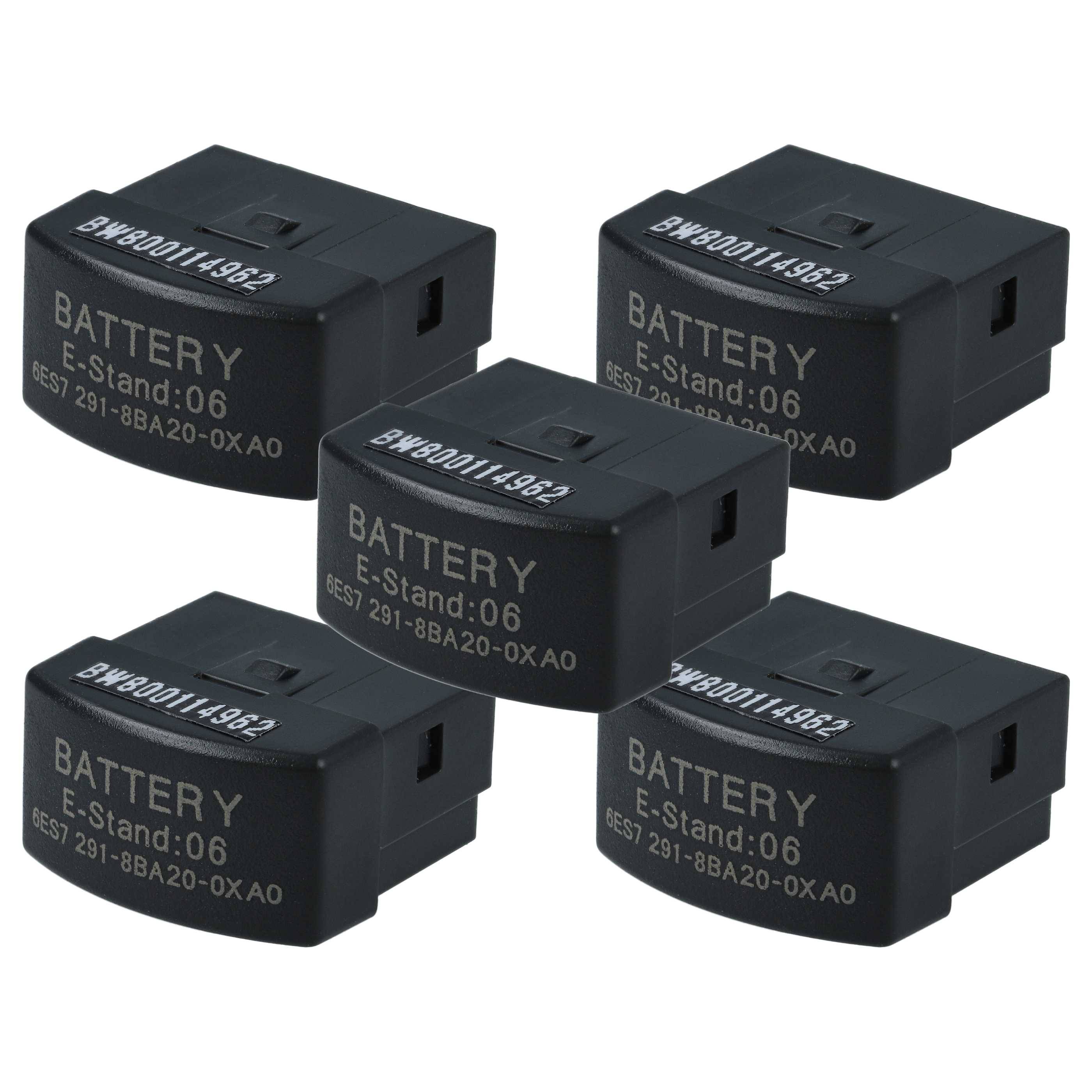 vhbw 5x Batterie kompatibel mit Siemens S7-200 CPU Batteriemodul (30 mAh, 3 V, Li-Ion)