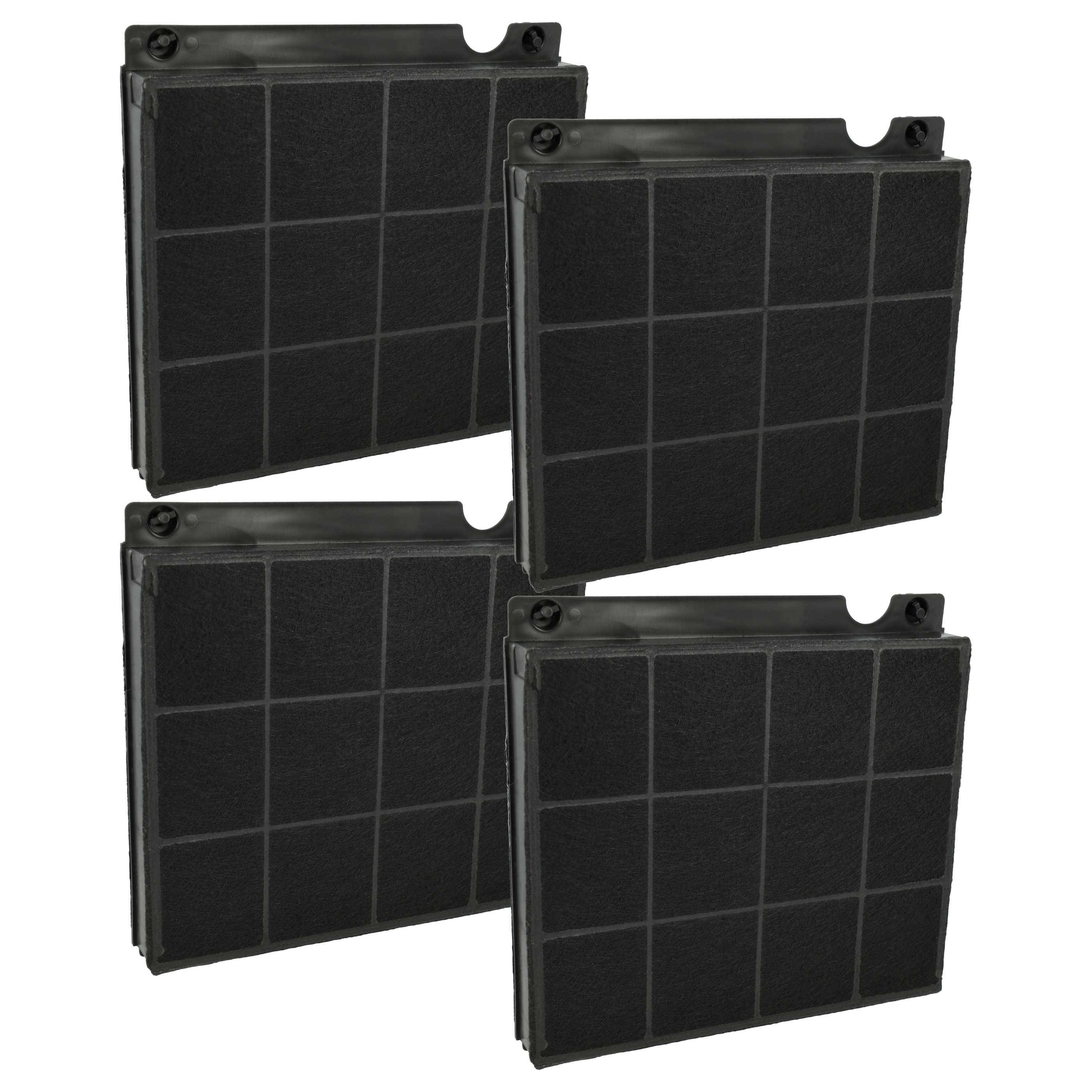 vhbw 4x Aktivkohlefilter kompatibel mit Bauknecht DBR5890AL01, DBR5890IN, DBR5890IN01, DBR589002AL, DBR589002IN, DBR5890AL Dunstabzugshaube
