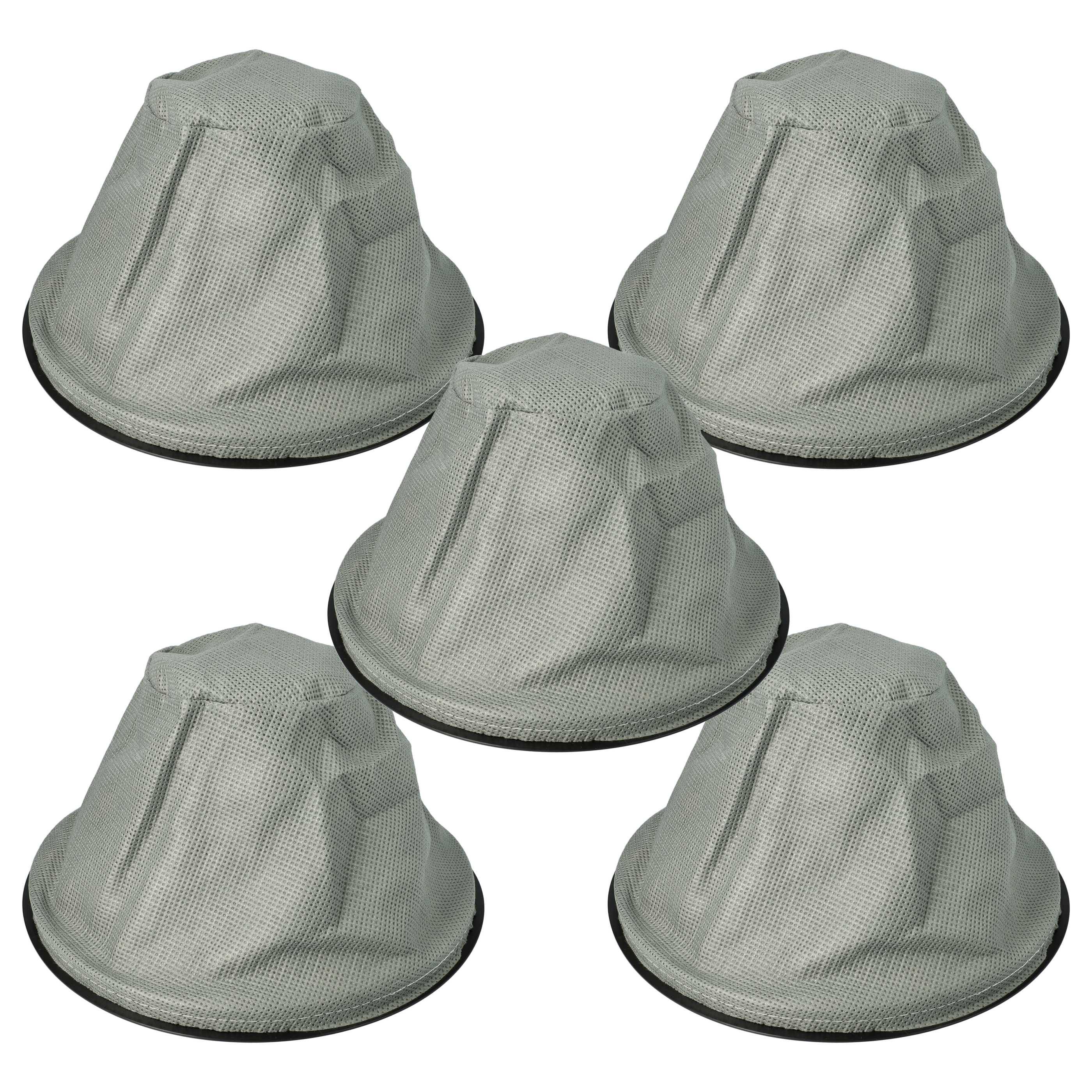 vhbw 5x Sackfilter kompatibel mit Güde GA 18-1200, GA 18-1200.1R Kaminsauger, Aschesauger - Ersatz-Filter, Abwaschbar Schwarz Grau