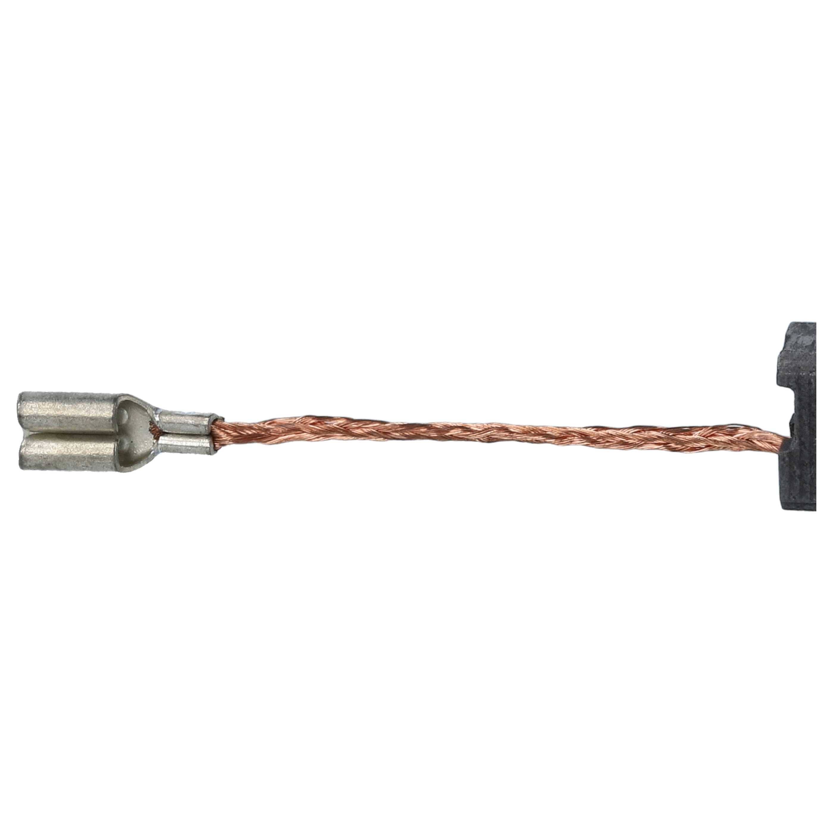 Kupfererdungsgeflecht, das eine dünne, verdrillte Kupferlitze zeigt, die mit zwei Metallklemmen verbunden ist und für die elektrische Erdung verwendet wird.