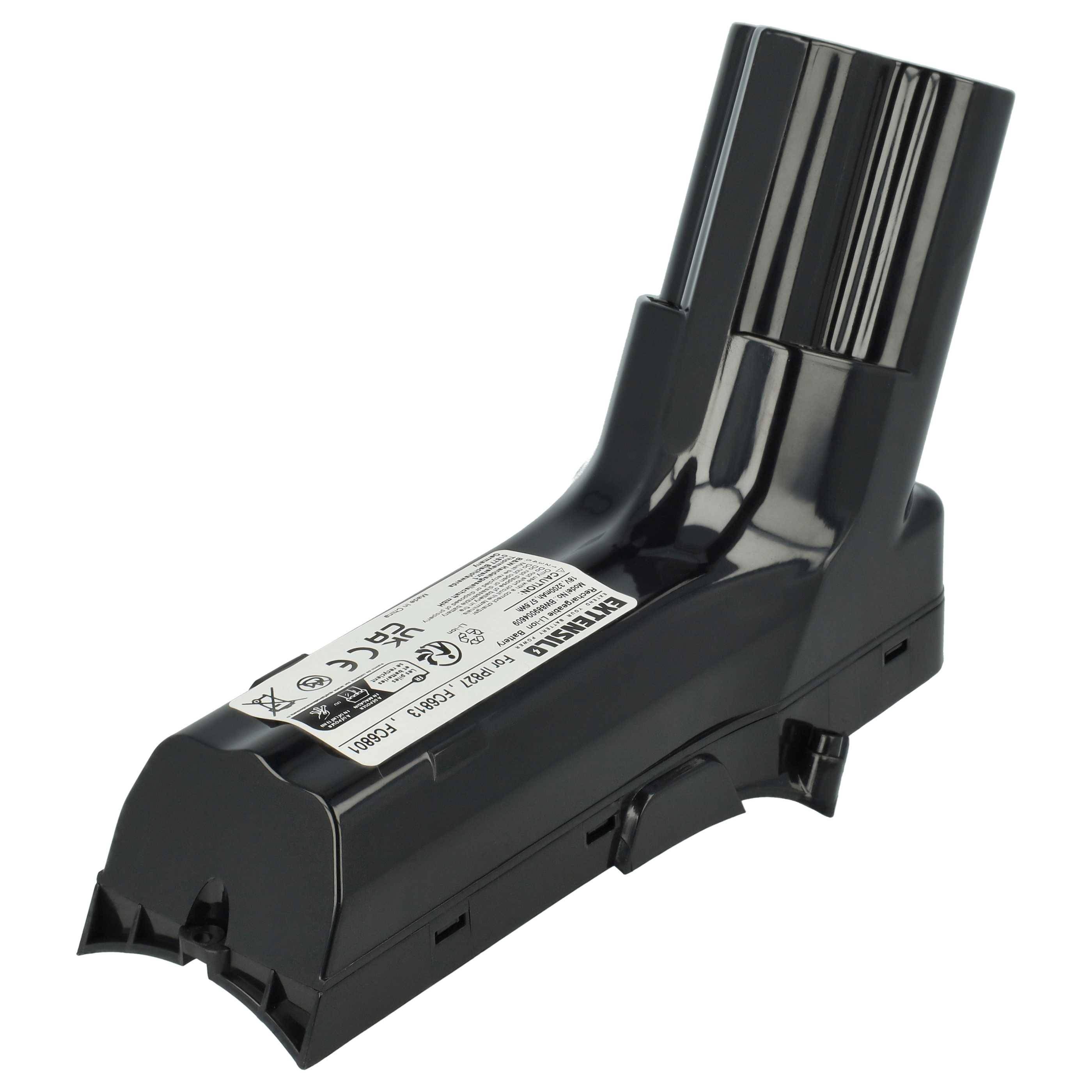EXTENSILO Akku Ersatz für Philips IP827, 300000517621 für Staubsauger (3200 mAh, 18 V, Li-Ion)