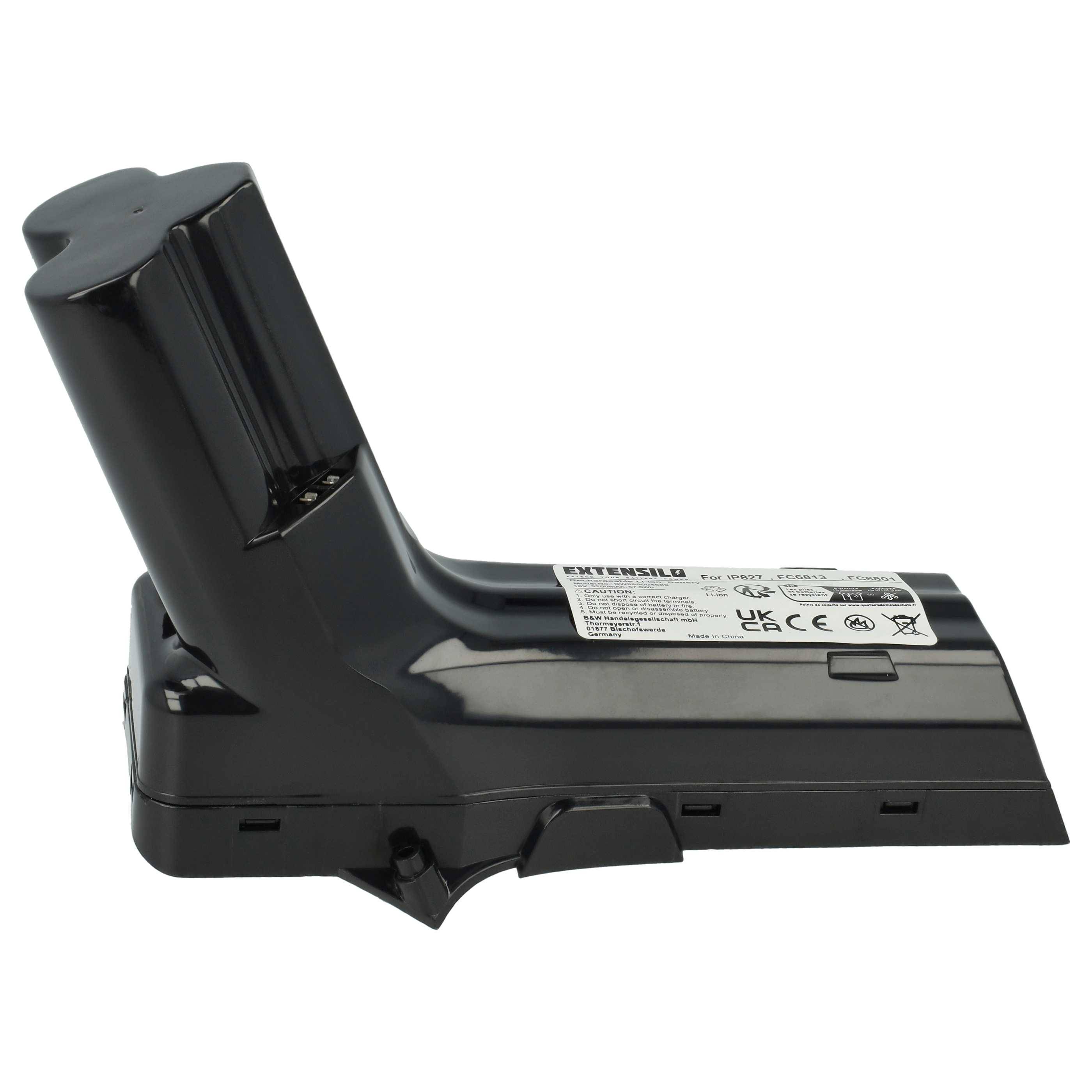EXTENSILO Akku kompatibel mit Philips FC6802/01, FC6812/01 SpeedPro Max, FC6812, FC6812/01R1, FC6801 Staubsauger (3200 mAh, 18 V, Li-Ion)