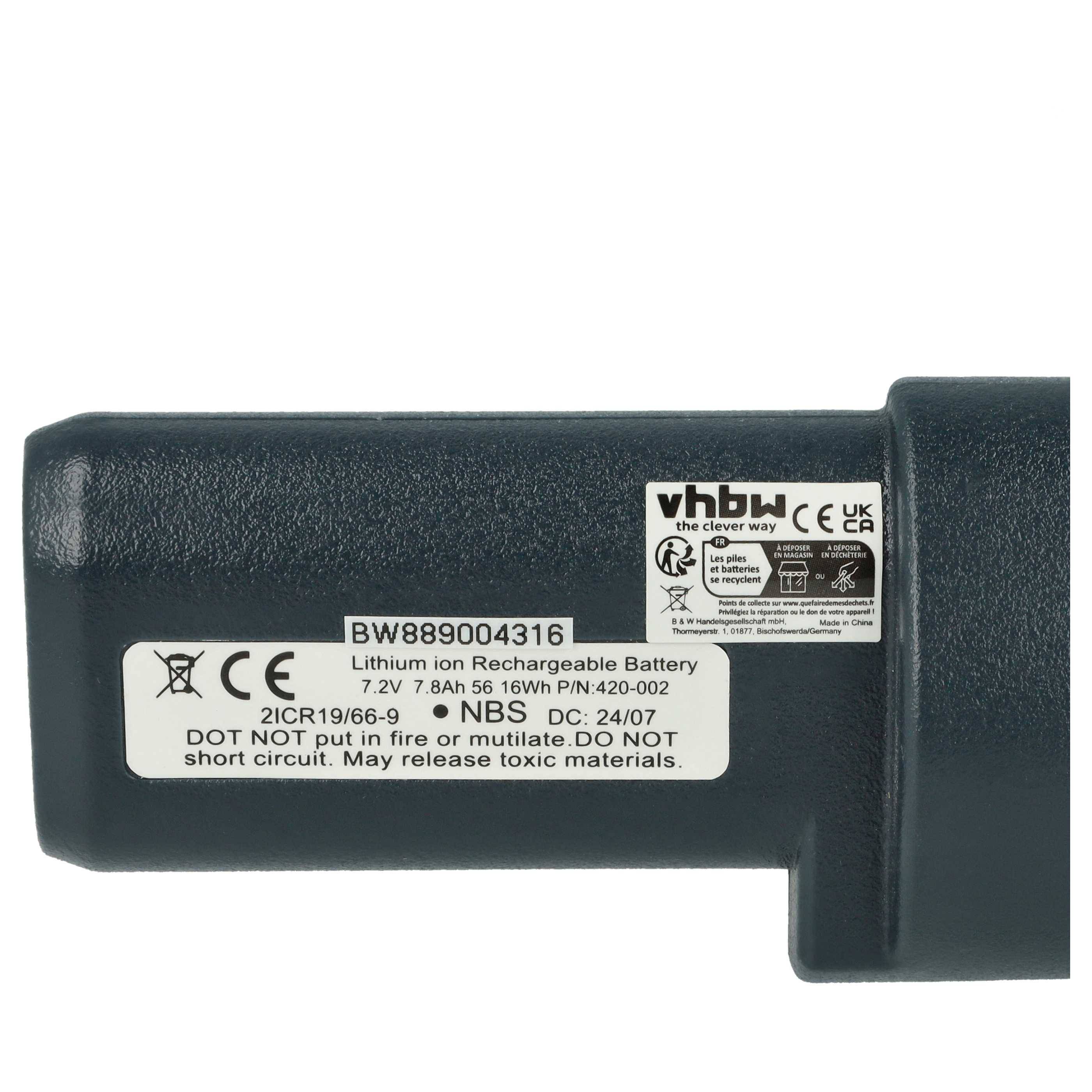 vhbw Akku Ersatz für Niton 420-002 für Messgerät (7,8 Ah, 7,2 V, Li-Ion)