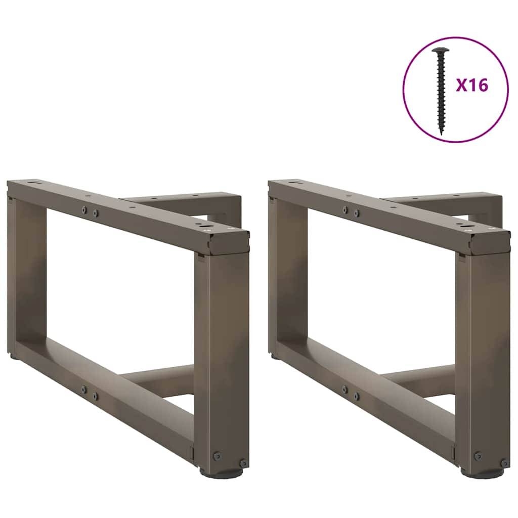vidaXL Couchtischbeine T-Form 2 Stk. Naturstahl 70x25x(30-31) cm Stahl
