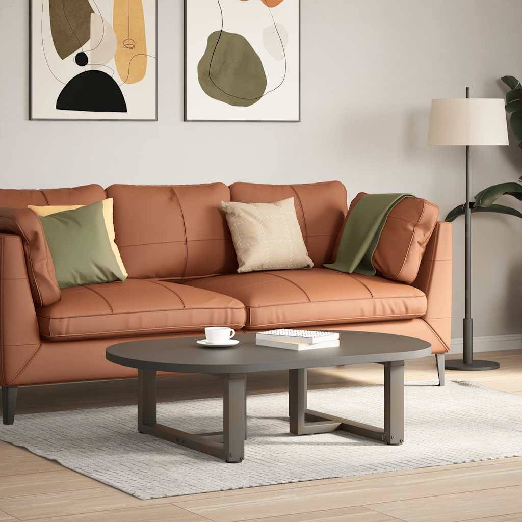 vidaXL Couchtischbeine T-Form 2 Stk. Naturstahl 70x25x(30-31) cm Stahl