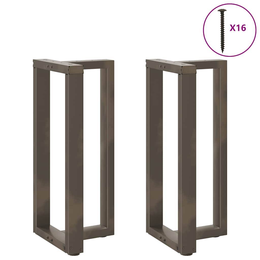 vidaXL Bartischbeine T-Form 2 Stk. Naturstahl 50x35x(90-91) cm Stahl