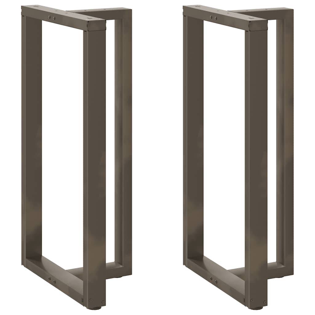 vidaXL Bartischbeine T-Form 2 Stk. Naturstahl 60x35x(110-111) cm Stahl