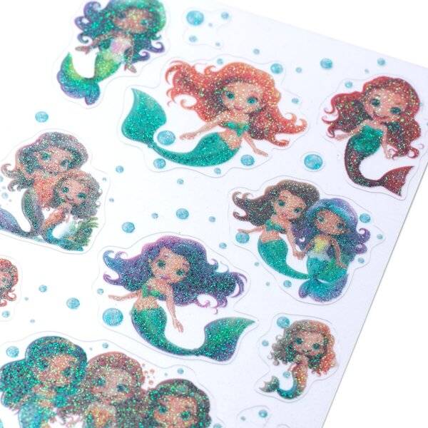 Schmucketikett MAGIC Mermaid Folie beglimmert 1 Bl 1 Pack
