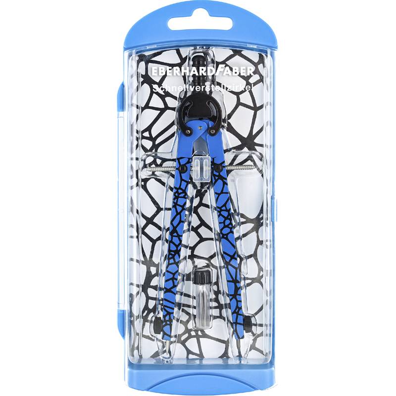 EBERHARD FABER Schnellverstellzirkel, neonblau/schwarz