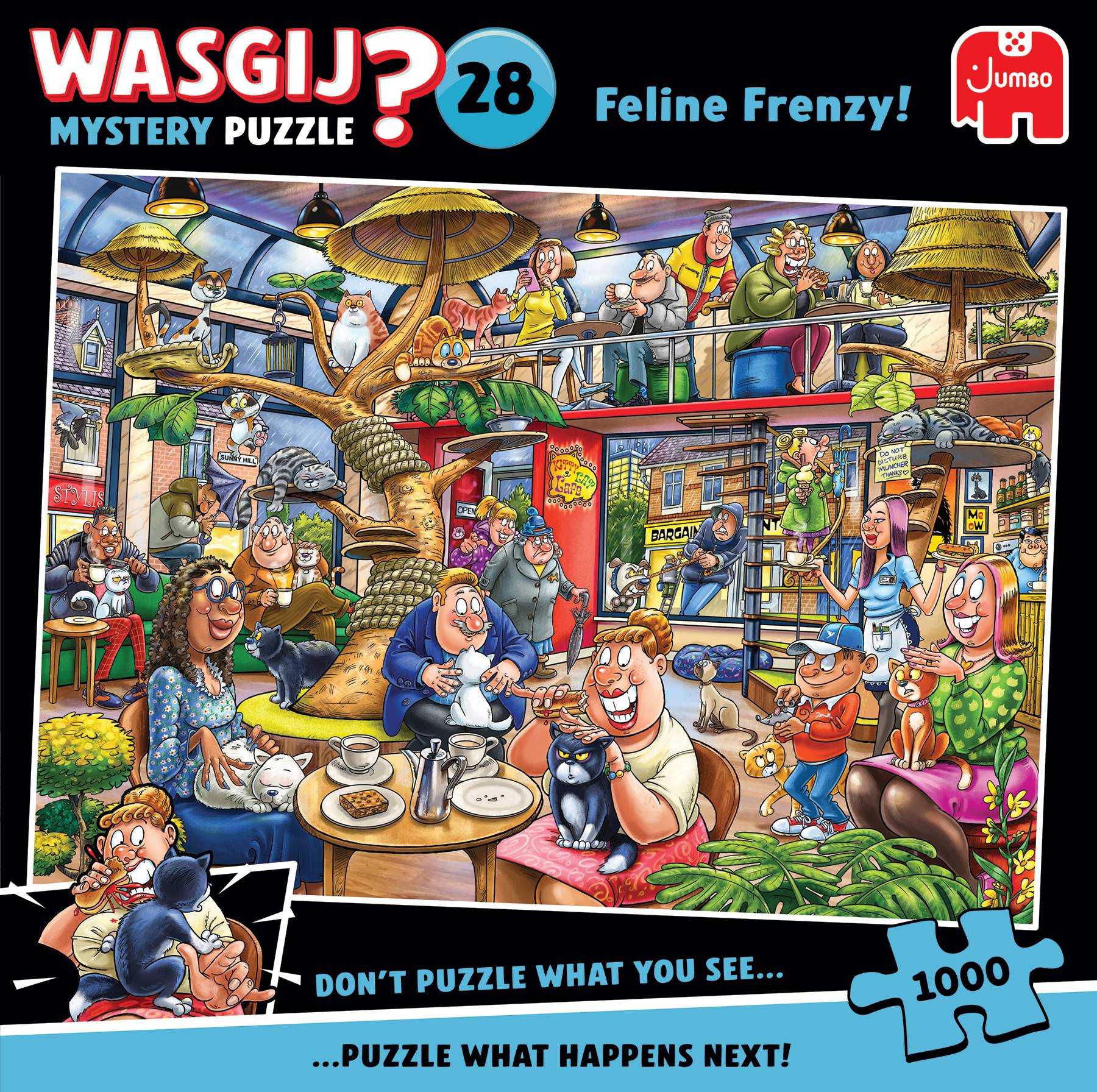 Wasgij Mystery 28 Feline Frenzy 1000 Teile Puzzle
