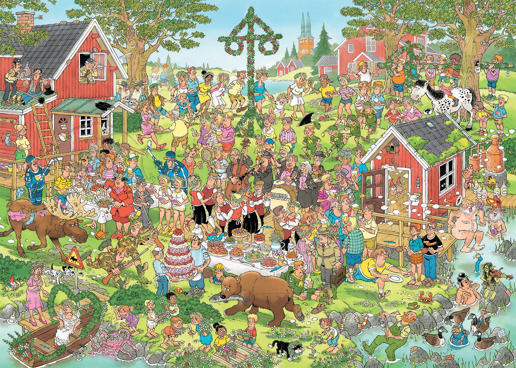 Jan van Haasteren Mittsommerfest, 1000 Teile Puzzle
