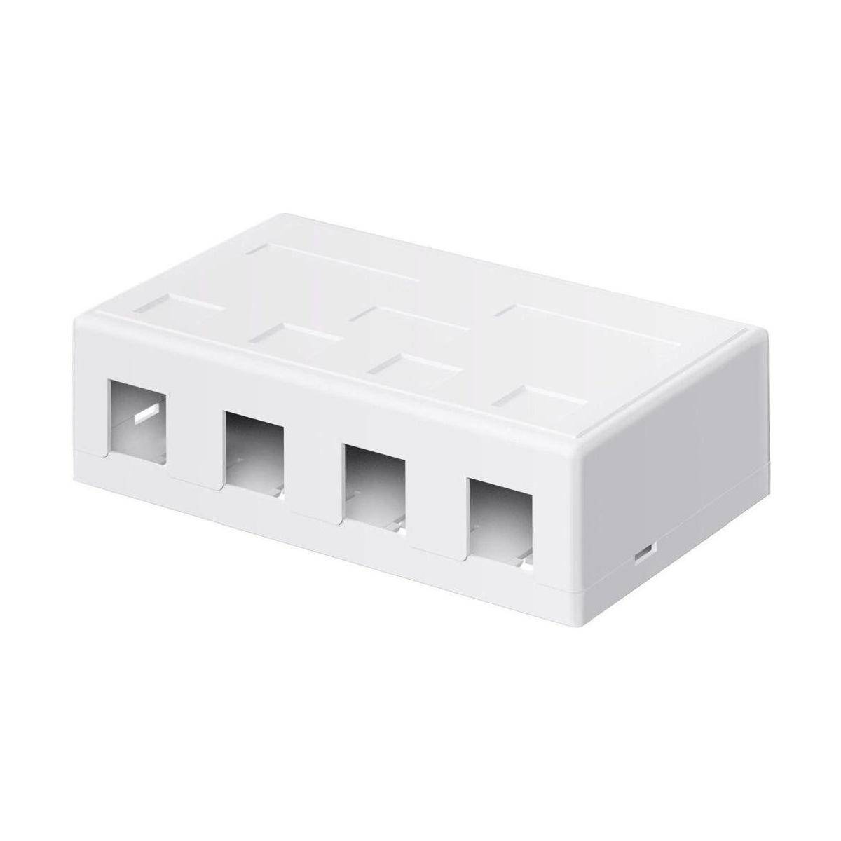 KeyStone Leergehuse 4-port, Snap-In Montage, wei