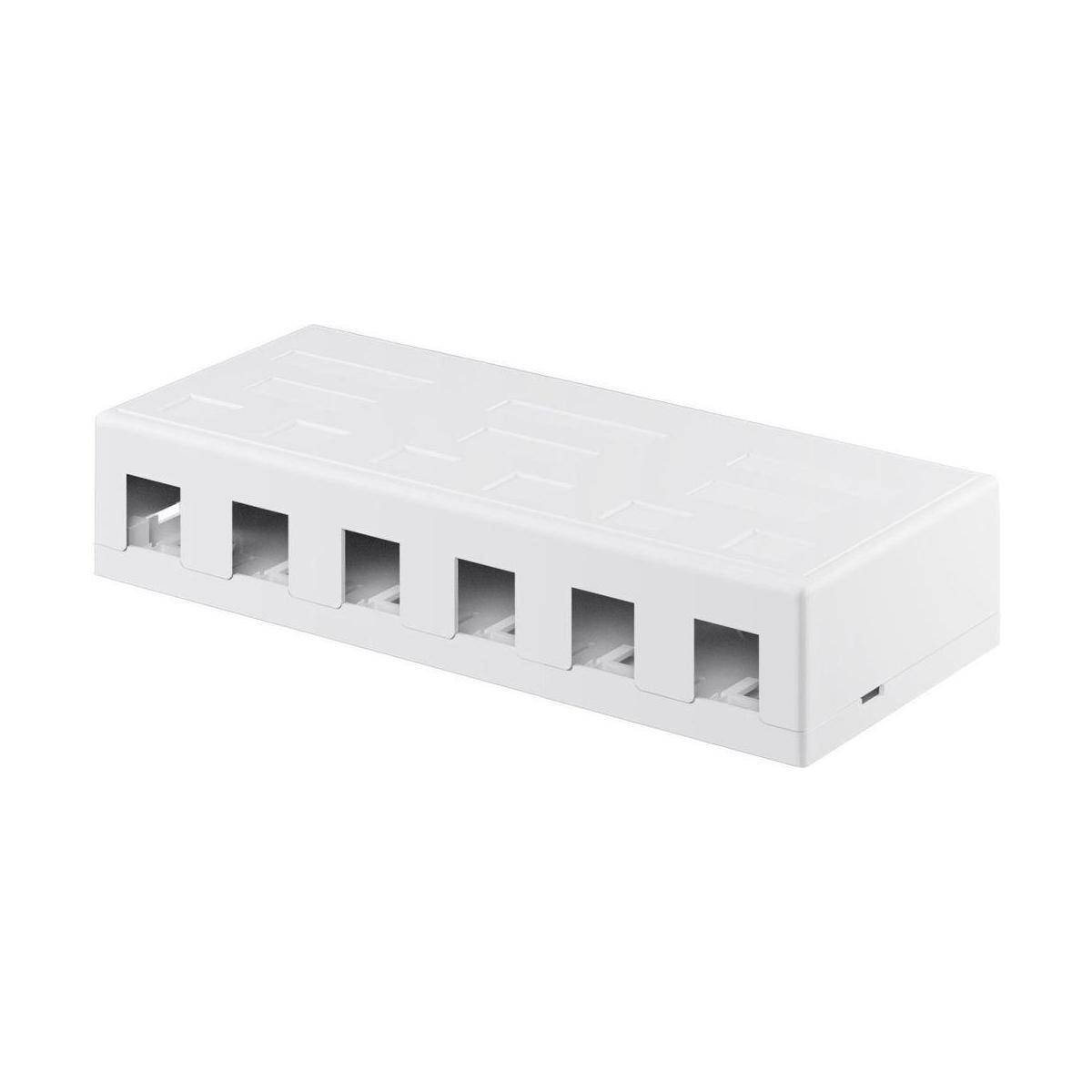 KeyStone Leergehuse 6-port, Snap-In Montage, wei