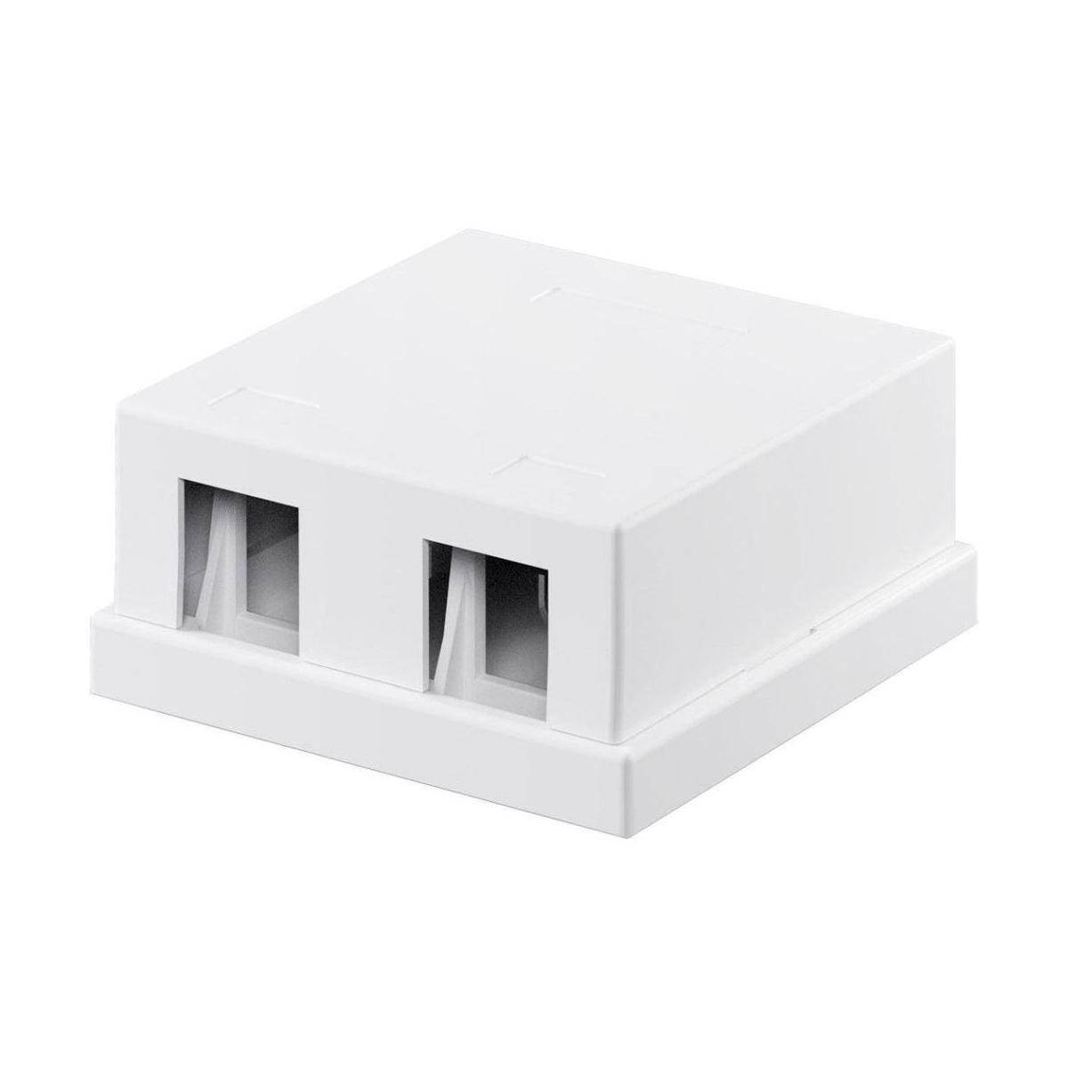 KeyStone Leergehuse 2-port, Snap-In Montage, wei
