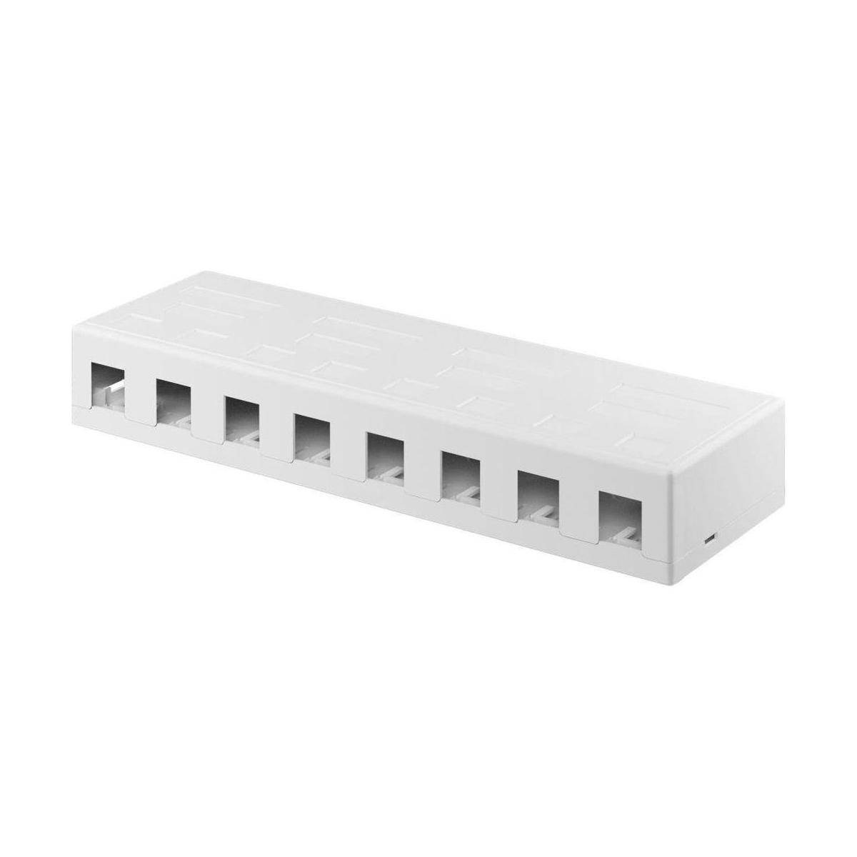 KeyStone Leergehuse 8-port, Snap-In Montage, wei