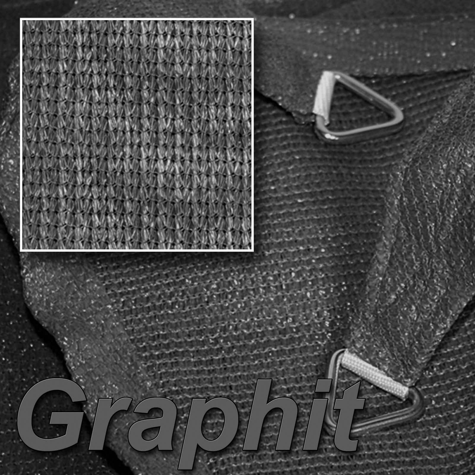 hanSe Marken Sonnensegel Sonnenschutz Schattensegel 2x4m Graphit Rechteck