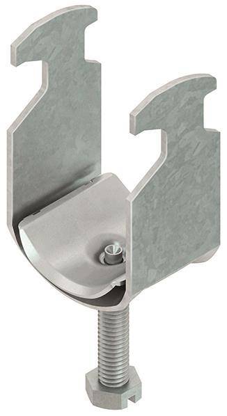 NIED Hammerfuss-Bügelschelle 42-46mm B46 ** mit Stahldruckwanne für 1 Kabel Install.Baumaterial