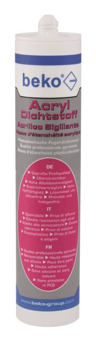 BEKO Acryl Dichtstoff weiß 230300 !!! 310ml Kartusche Install.Baumaterial Befestigungsmaterial