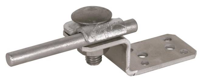 DEHN Lasche auf AL, mit 377100 Klemmbock Aluminium mit Klemmblock Install.Baumaterial Erdungssysteme