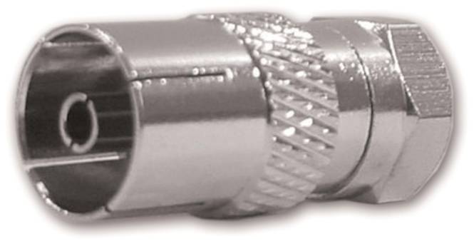 Televes F-Adapter FS-KK1 F-Stecker / IEC-Buchse Install.Baumaterial Antennen Antennen-Zub.allgem.