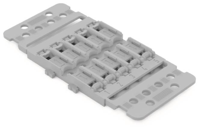 WAGO 221-2505 Befestigungsadapter mit Zugentlastung, 5-fach (Inhalt 5 Stück) Install.Baumaterial