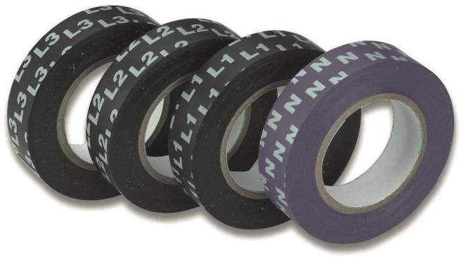 Cimco Isolierband-Sortiment 4-tlg 160205 L1,L2,L3,N Install.Baumaterial Befestigungsmaterial