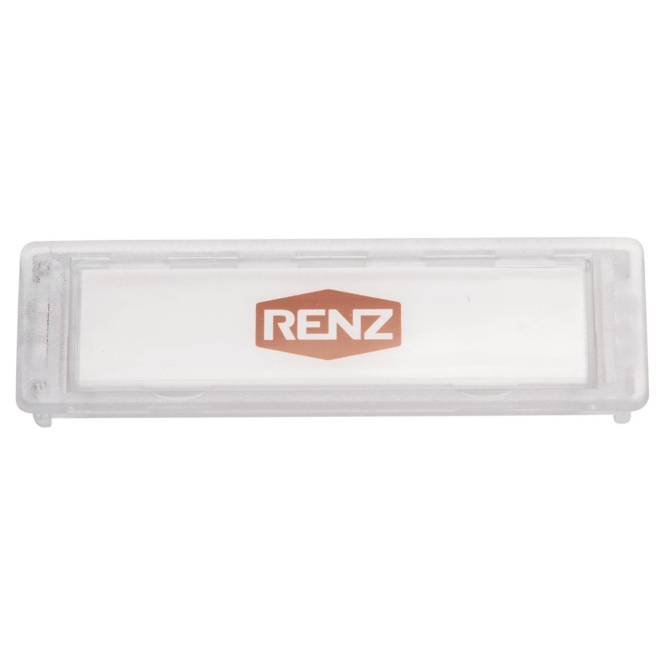 RENZ Namensschild 92 97-9-82016 75x22mm transparent Install.Baumaterial Hauskomm/Batt/Sicher