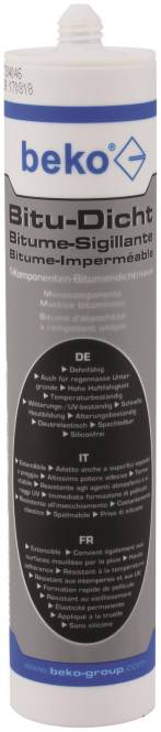 BEKO Bitumendichtmasse schwarz !!! Bitu-Dicht 310ml Kartusche 236310 Install.Baumaterial