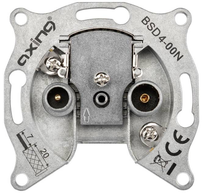 AXING CATV-Antennensteckdose BSD 4-00N Einzel- und Stichleitungsdose 5-1006MHz Install.Baumaterial