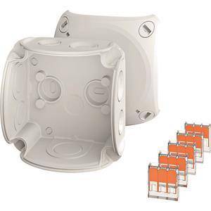 Hensel Kabelabzweigkasten DK 0102 W 0,75-2,5qmm 3ph 5x 3-Leiter Install.Baumaterial Inst.Dosen