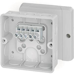 HENS Abzweigkasten 5POL. Klemme DE9345 4qmm mit Elast. Dichtmembranen Install.Baumaterial Inst.Dosen