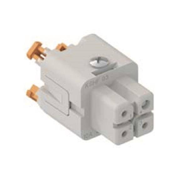 ILME Buchseneinsatz Gr.21.21 CKSHF 03 3P+PE Silber SQUICH 10A 400V Industriematerial Steckverbinder