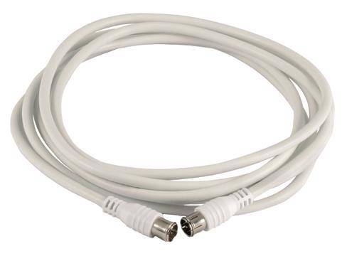 KATH Anschlusskabel 1,5m weiß ETG 15 0-2400MHz F-Quickstecker gerade Install.Baumaterial Antennen