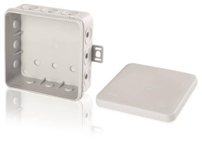 Ftronic FR-Abzweigkasten IP54 E125 75x75x40mm grau (Inhalt 10 Stück) Install.Baumaterial Inst.Dosen