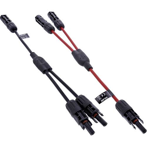 InLine® Solarkabel 2-fach Verteiler-Set schwarz/rot 0,36m Photovoltaik / Solar