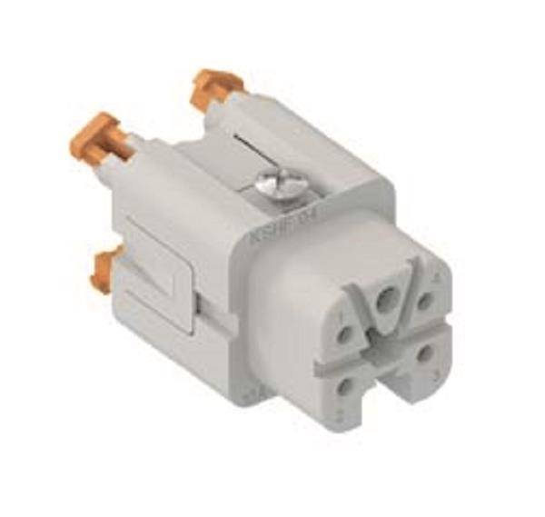 ILME Buchseneinsatz Gr.21.21 CKSHF 04 4P+PE Silber SQUICH 10A 400V Industriematerial Steckverbinder