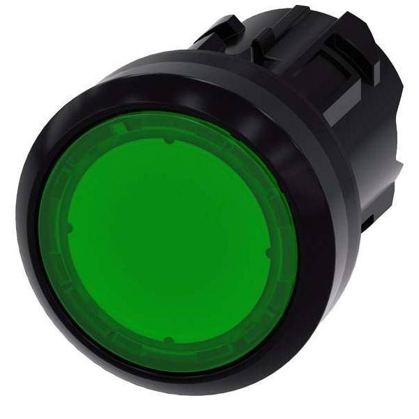 Siemens 3SU10010AB400AA0 Drucktaster beleuchtet 22mm rund grün Druckknopf Industriematerial